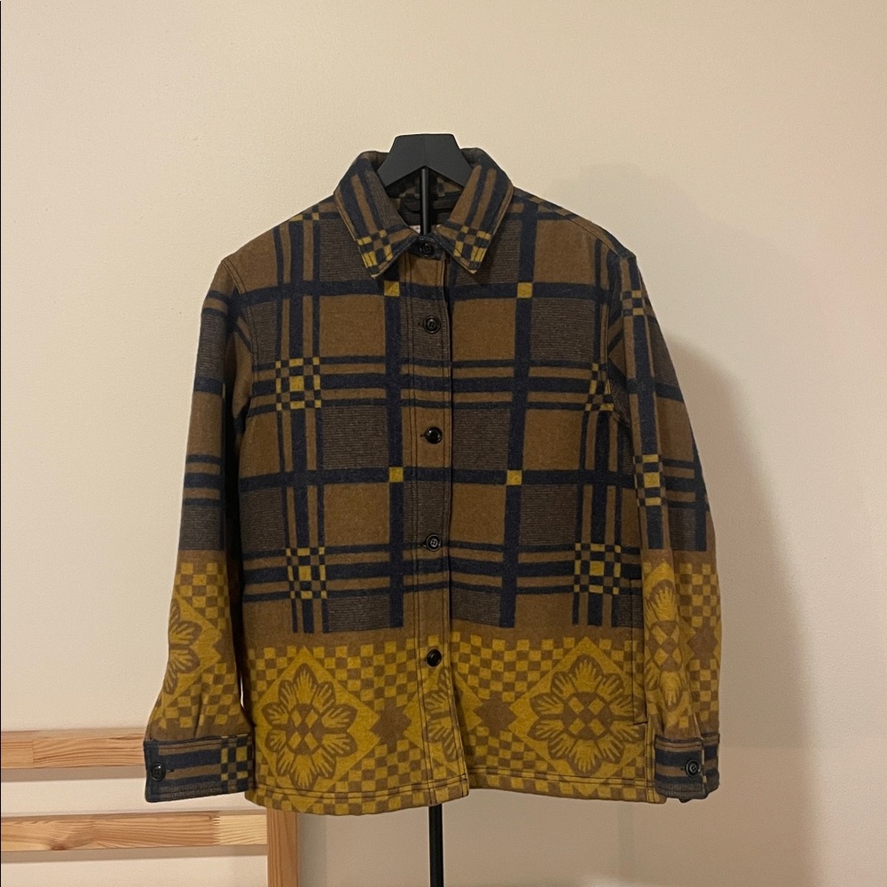 Women’s blanket wool overshirt size medium - Picture 4 of 8